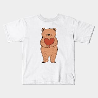 Teddy Bear with Heart Kids T-Shirt